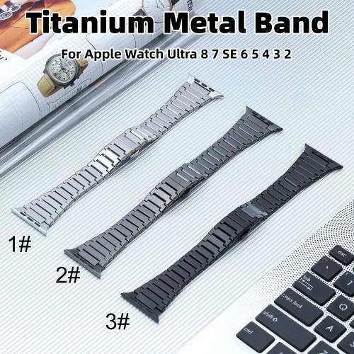 Titanium Strap For Apple Watch Ultra 49mm 45mm 42mm 40mm 38mm Titanium Alloy Watchband For Iwatch 9 8 7 6 5 4 3 2 Se Wristband（JSB-338）