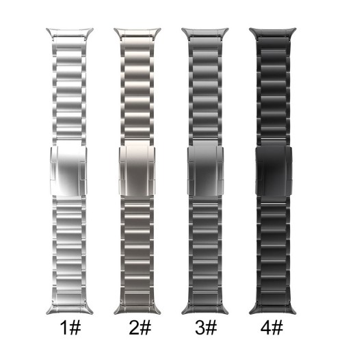 Three-Bead Shell Clasp Titanium Metal Watch Strap For Samsung Galaxy Watch Ultra 47mm Watch Band（JSB-599）